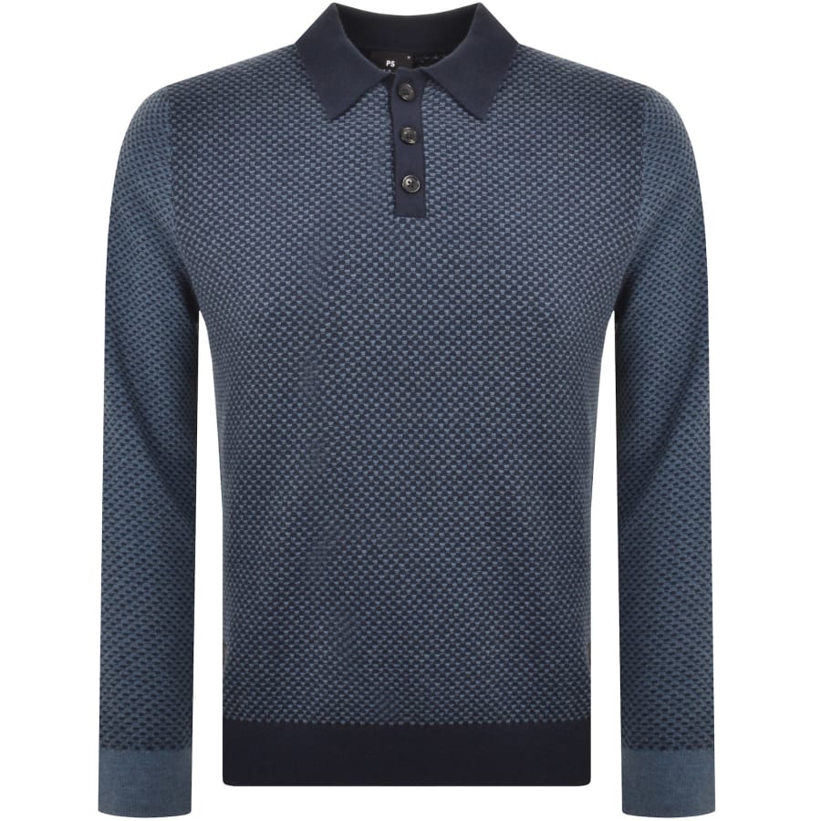 Paul Smith Sweater Polo T Shirt Navy Mainline Menswear